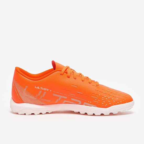 Sepatu Futsal Puma Ultra Play TT Puma Ultra Orange Puma White Blue Glimmer 10722601