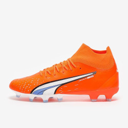 Sepatu Bola Puma Ultra Pro FG/AG Puma Ultra Orange Puma White Blue Glimmer 10724001