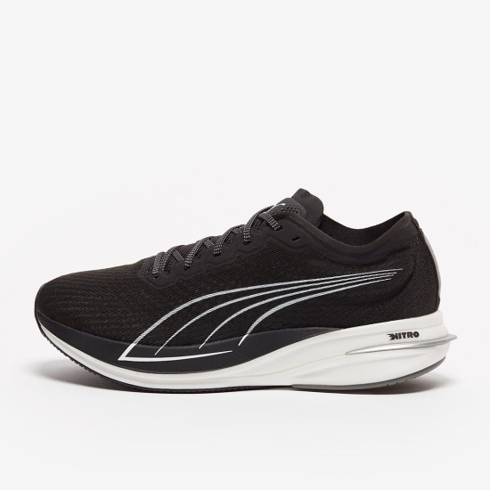 Sepatu Lari Puma Deviate Nitro Puma Black Puma White 194449-11 Sepatu Lari Puma Deviate Nitro Puma Black Puma White 194449-11