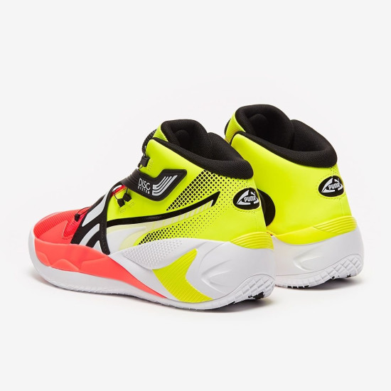 Sepatu Basket Puma Disc Rebirth Yellow Alert Red Blast 194812-01