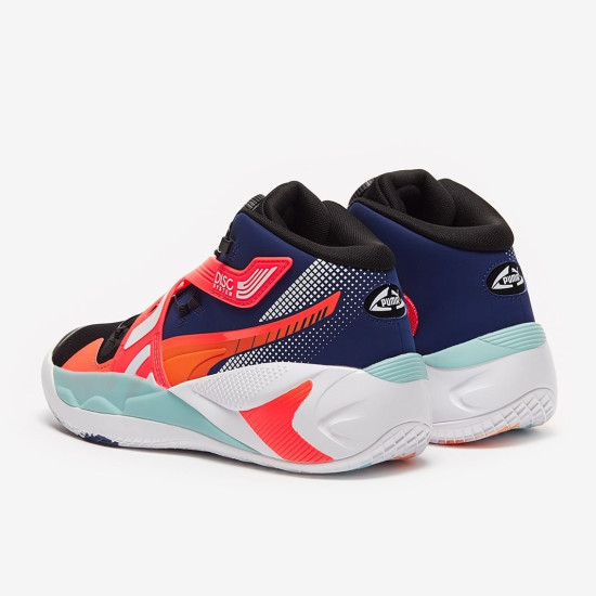 Sepatu Basket Puma Disc Rebirth Elektro Blue Fiery Coral 194812-03