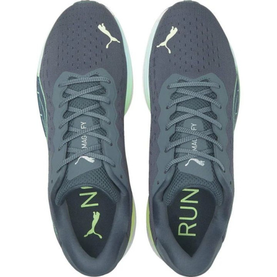 Sepatu Lari Puma Magnify Nitro Dark Slate Nitro Blue Fizzy Lime 195170 07-7