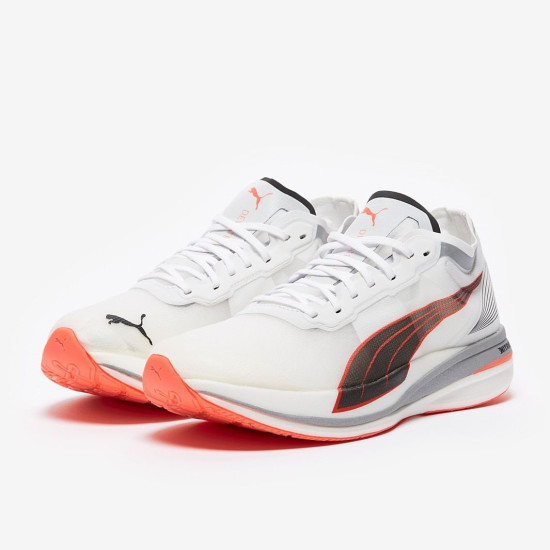 Sepatu Lari Puma Deviate Nitro Elite Racer White Red 195204-02