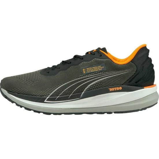 Sepatu Lari Puma Magnify Nitro WTR Puma Black Orange Glow 195306 01-8