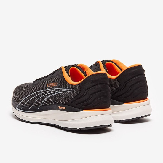 Sepatu Lari Puma Magnify Nitro WTR Puma Black Orange Glow 195306-01