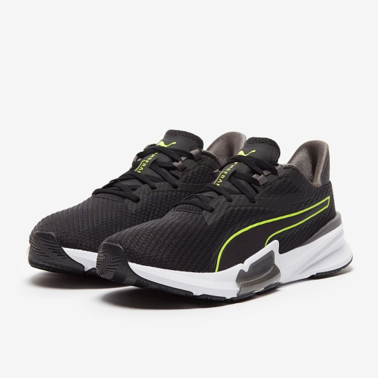 Sepatu Lari Puma PWRFrame TR Puma Black Castlerock Lime Squeeze 376049-08