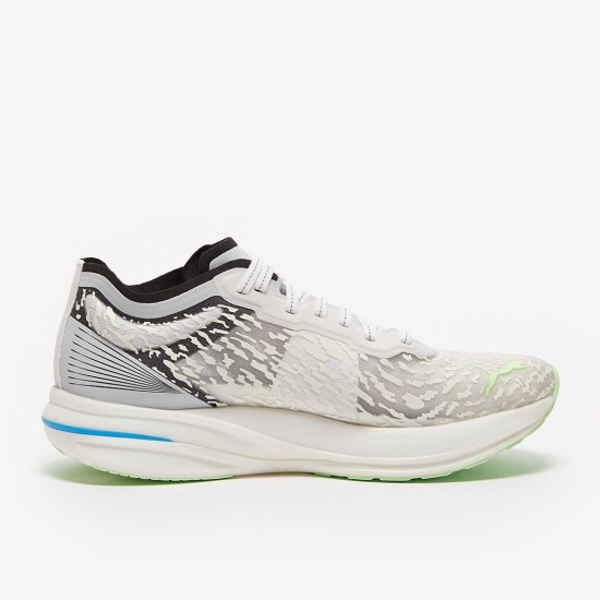 Sepatu Lari Puma Deviate Nitro Elite Racer Wildwash Puma White Ocean Dive Fizzy Lime 376538-01