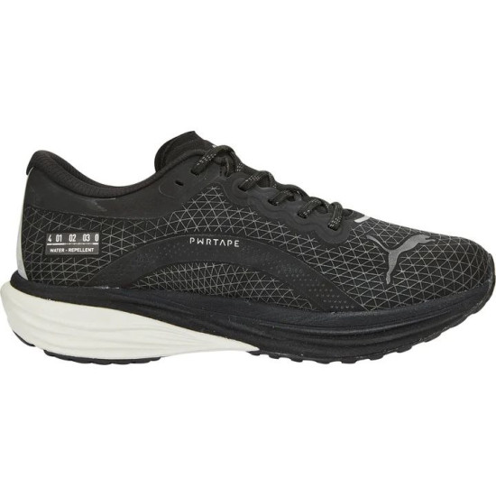 Sepatu Lari Puma Deviate Nitro 2 WTR Puma Black Metallic Silver 376856 01-7