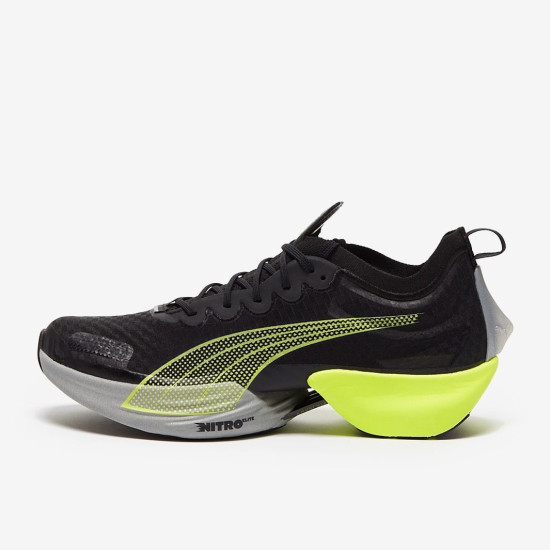 Sepatu Lari Puma Fast R Nitro Elite Carbon Puma Black Lime Squeeze 376899-01