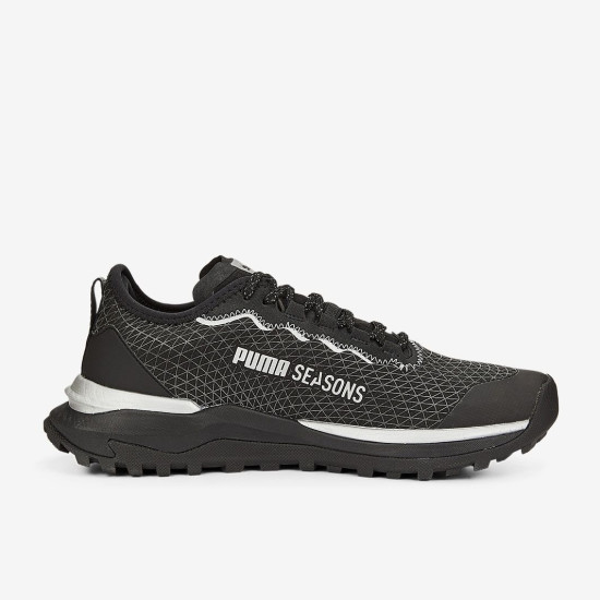 Sepatu Lari Puma Voyage Nitro 2 GTX Puma Black Metallic Silver 376944-01