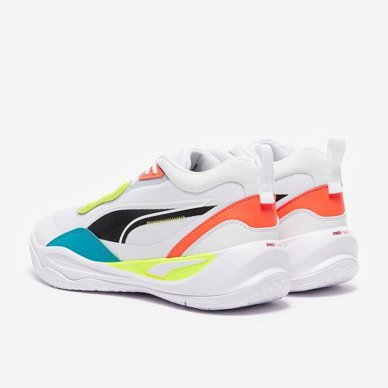 Sepatu Basket Puma Playmaker Pro Puma White Fiery Coral 377572-02