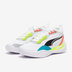 Sepatu Basket Puma Playmaker Pro Puma White Fiery Coral 377572-02