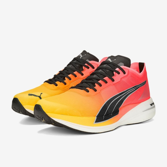 Sepatu Lari Puma Deviate Nitro Elite Fireglow Sun Stream Sunset Glow 377602-01