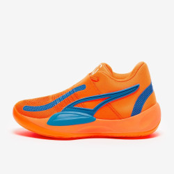 Sepatu Basket Puma Neymar Jr x Puma Rise Nitro Ultra Orange Blue Glimmer Puma White 378947-01