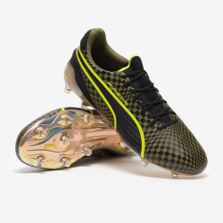 Sepatu Bola Puma King Ultimate x Porsche SE FG AG Olive Drab Puma Black Puma Gold 10848401