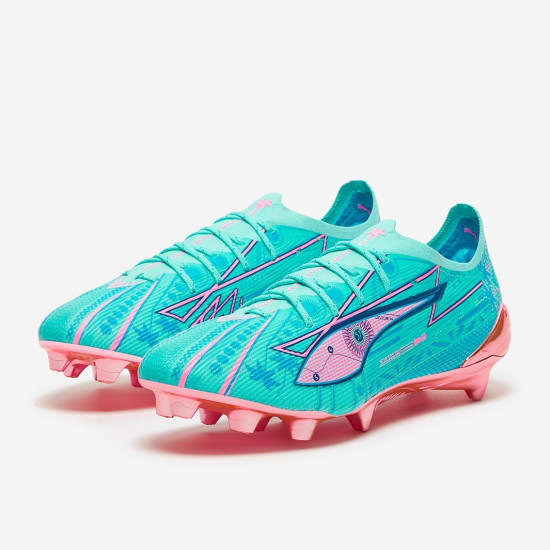 Sepatu Bola Puma Ultra 5 Ultimate x Miami Racetrack FG AG Miami Vice Blue 10864801 Sepatu Bola Puma Ultra 5 Ultimate x Miami Racetrack FG AG Miami Vice Blue 10864801