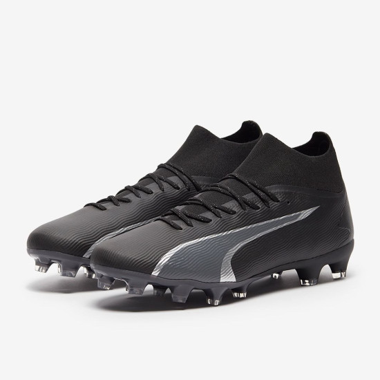 Sepatu Bola Puma Ultra Pro FG/AG Black Asphalt 10742202