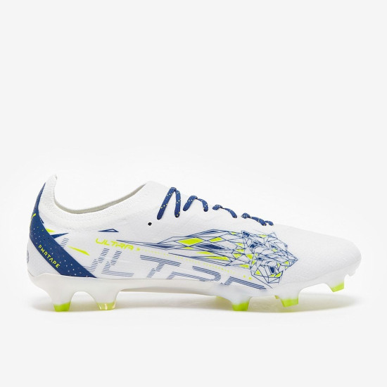 Sepatu Bola Puma Ultra Ultimate X Pulisic FG/AG Puma White Lime Smash  10740801