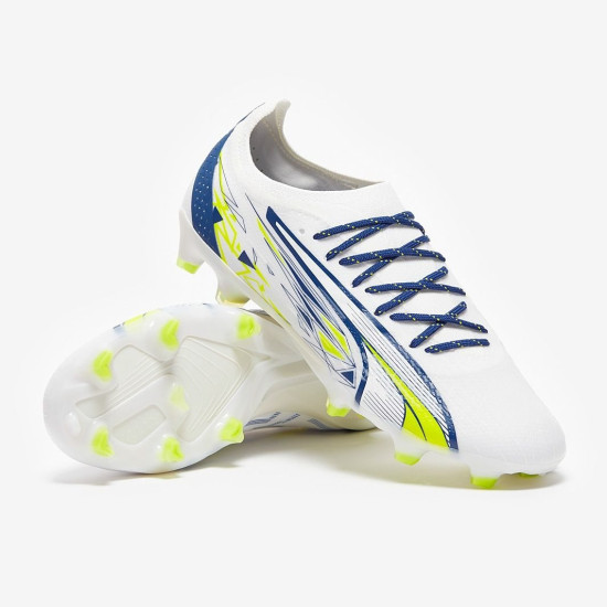 Sepatu Bola Puma Ultra Ultimate X Pulisic FG/AG Puma White Lime Smash  10740801