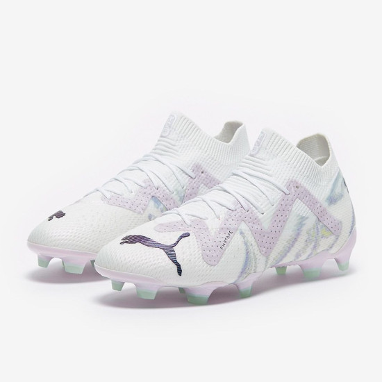 Sepatu Bola Puma Womens Future Ultimate Briliance FG/AG Puma White Spring lavender 10732701