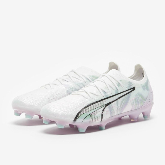 Sepatu Bola Puma Ultra Ultimate Briliance FG/AG Puma White Spring lavender 10761901