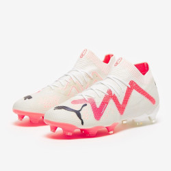 Sepatu Bola Puma Womens Future Ultimate FG/AG Puma White Fire Orchid 10735601