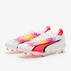 Sepatu Bola Puma Womens ultra Ultimate FG/AG Puma White Fire Orchid 10750701