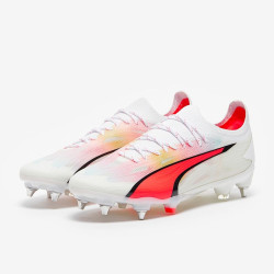 Sepatu Bola Puma ultra Ultimate MXSG Puma White Fire Orchid 10750401