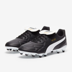 Sepatu Bola Puma King Top FG/AG Black White Gold 10734801