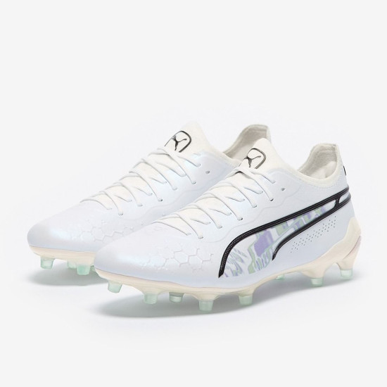 Sepatu Bola Puma Womens King Ultimate  Brilliance FG/AG Puma White Spring lavender 10732801