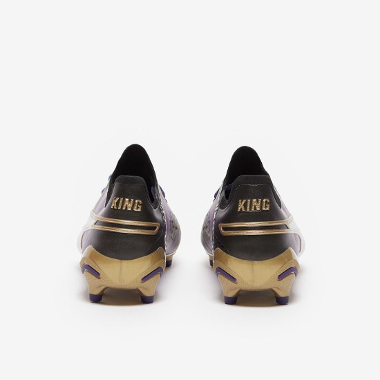 Sepatu Bola Puma King Ultimate Elements FG/AG Puma Black Gold 10731701