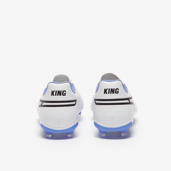 Sepatu Bola Puma King  Pro FG/AG Puma White Black Blue 10709901