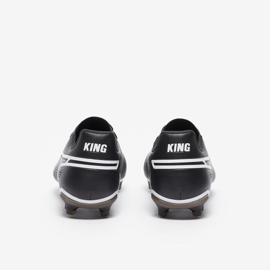Sepatu Bola Puma King Pro FG/AG Black White 10756601