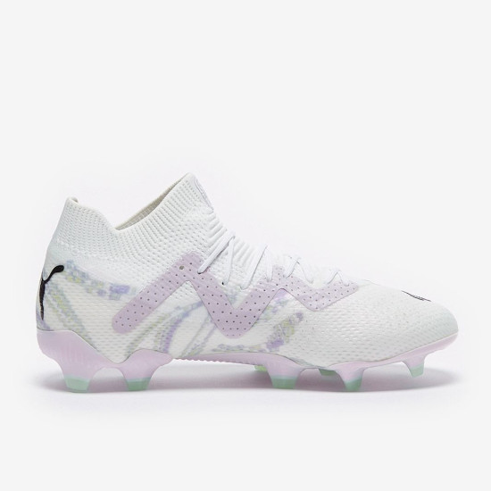 Sepatu Bola Puma Womens Future Ultimate Briliance FG/AG Puma White Spring lavender 10732701