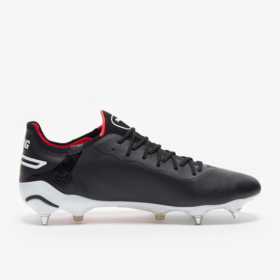 Sepatu Bola Puma King Ultimate MxSG Black White Fire Orchid 10756201