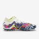 Sepatu Bola Puma Future Ultimate Creativity MG White Fluro Yellow Violet 10741101