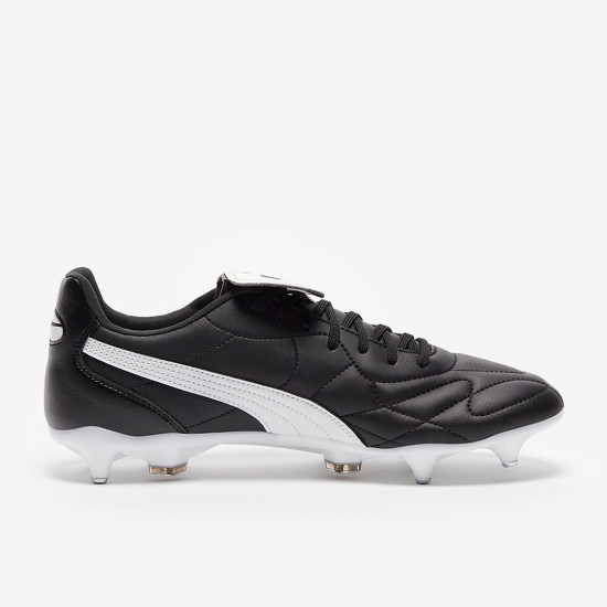 Sepatu Bola Puma King Top MXSG black White Gold 10741601