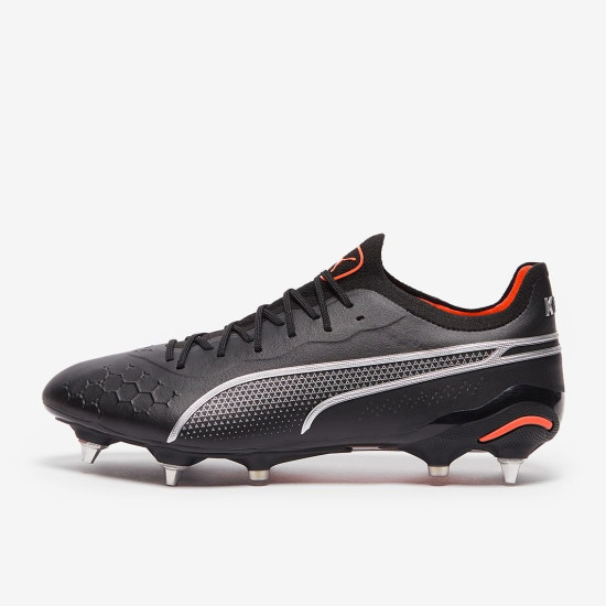 Sepatu Bola Puma King Ultimate SG Puma Black Silver 10709802