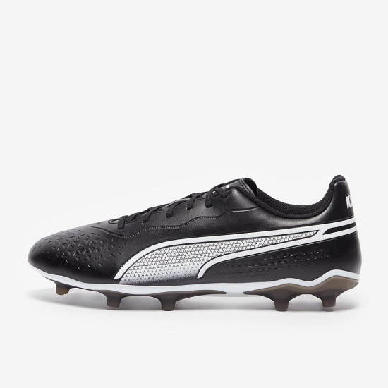 Sepatu Bola Puma King Match FG/AG Black White 10757001