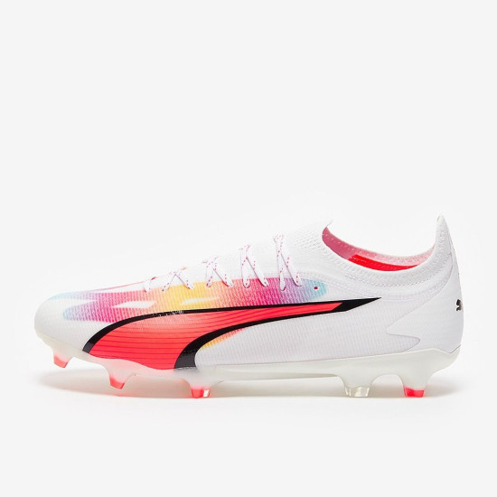 Sepatu Bola Puma ultra Ultimate FG/AG Puma White Fire Orchid 10731101