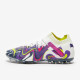 Sepatu Bola Puma Future Ultimate Creativity MG White Fluro Yellow Violet 10741101