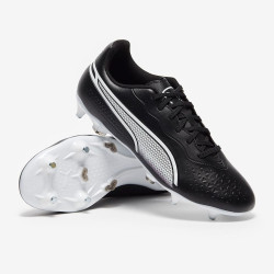 Sepatu Bola Puma King Match MxSG Black White 10747601