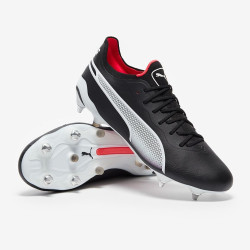 Sepatu Bola Puma King Ultimate MxSG Black White Fire Orchid 10756201