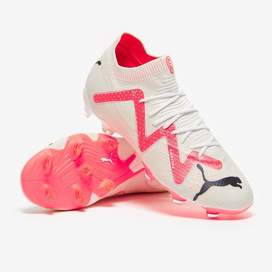 Sepatu Bola Puma Womens Future Ultimate FG/AG Puma White Fire Orchid 10735601