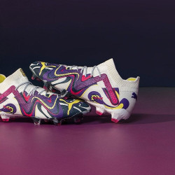 Sepatu Bola Puma Future Ultimate Creativity FG/AG Puma White Violet Yellow 10732301