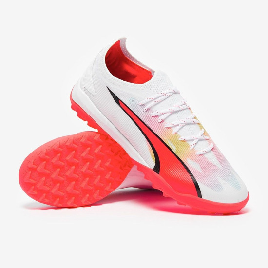 Sepatu Futsal Puma Ultra Ultimate Cage Puma White Fire Orchid 10750201