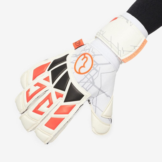 Sarung Tangan Kiper RWLK Metro Overlap White Orange RW20014