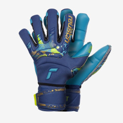 Sarung Tangan Kiper Reusch Attrakt Aqua Windproof ortho-Tec True Blue Gold 5370458-4433