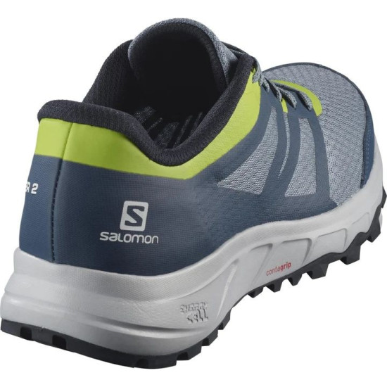 Sepatu Lari Salomon Trailster 2 Trail Bluest Poseidon Lime L40914500-7.5