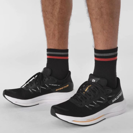 Sepatu Lari Salomon Spectur Black White Blazing Orange L415896-7 Sepatu Lari Salomon Spectur Black White Blazing Orange L415896-7